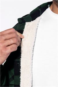 GIACCA CAMICIA A QUADRI FODERATA SHERPA